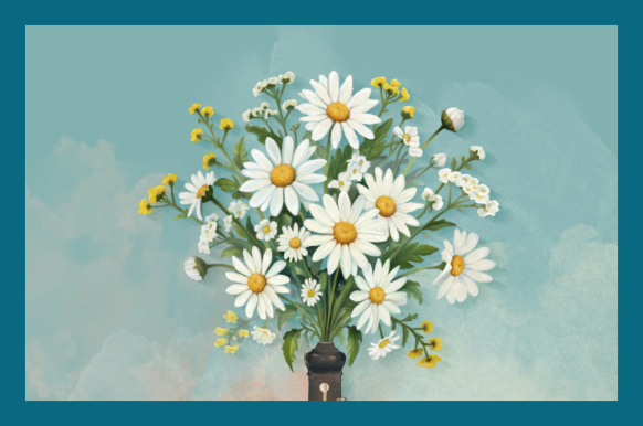 Carousel Oboe and Daisies Illustration